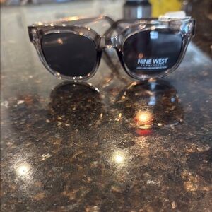 Nine West Transparent Gray Sunglasses